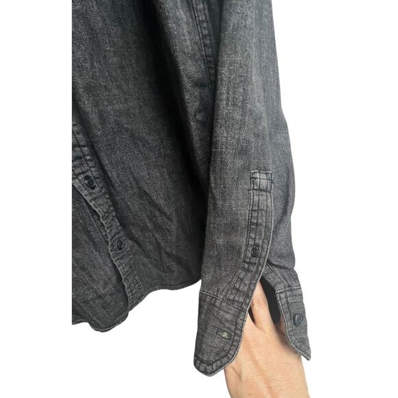 Levi's Men's Dark Gray/Black Button Up Long Sleeve Size Medium - Picture 6 of 10